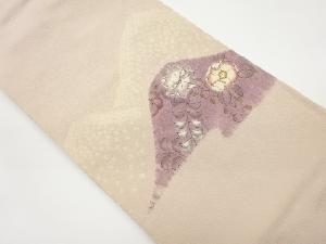 縮緬地絞り山並みに辻ヶ花模様名古屋帯